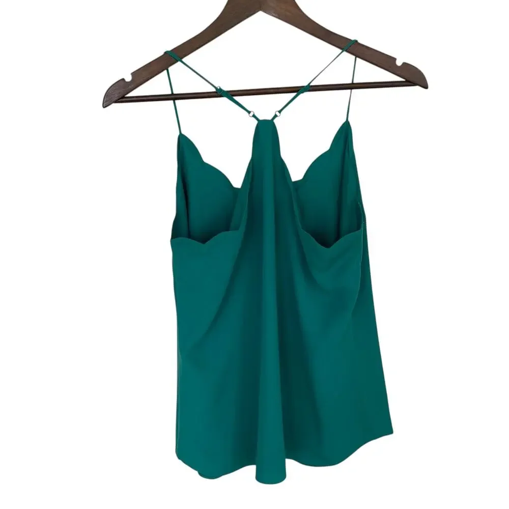 J. Crew Kelly Green Scallop Razor Back Tank - Size 6